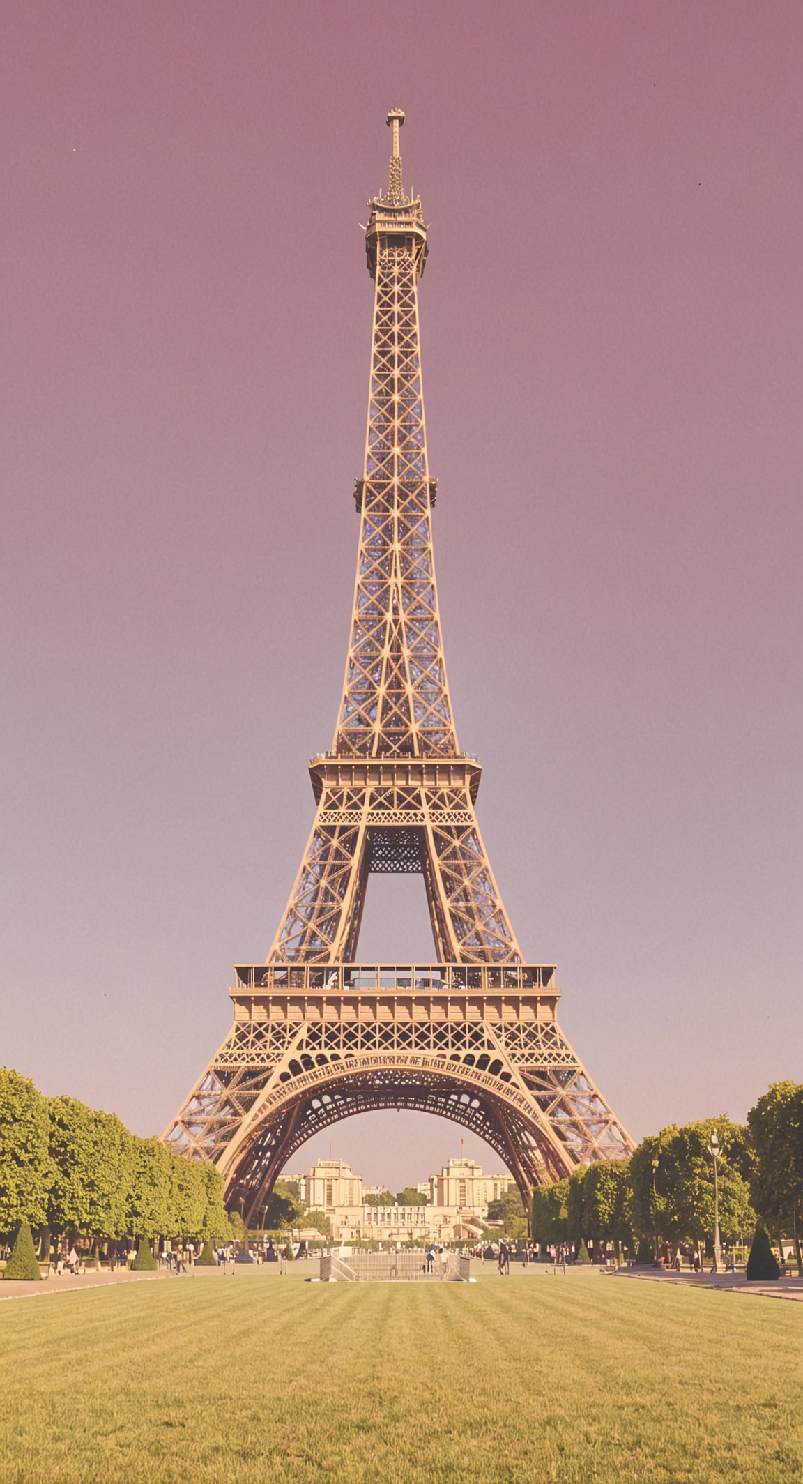Eiffel Tower at dawn — AI-painted illustration