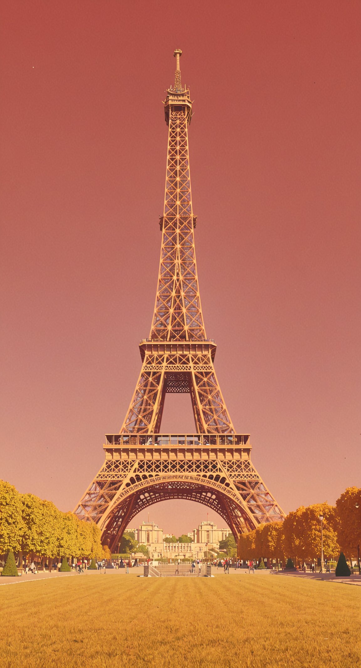 Eiffel Tower at dusk — AI-painted illustration