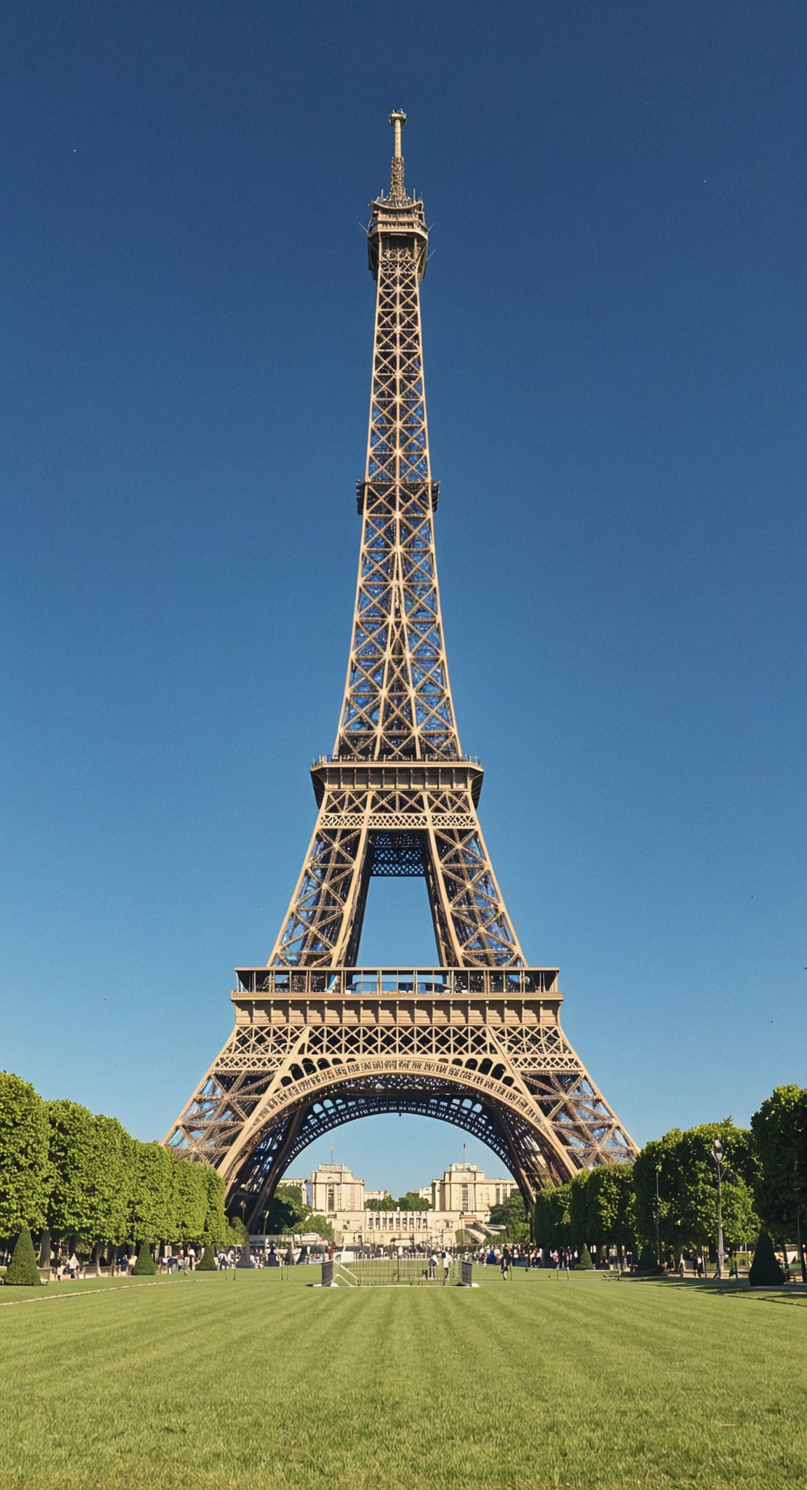 The Eiffel Tower in daylight — AI-painted illustration