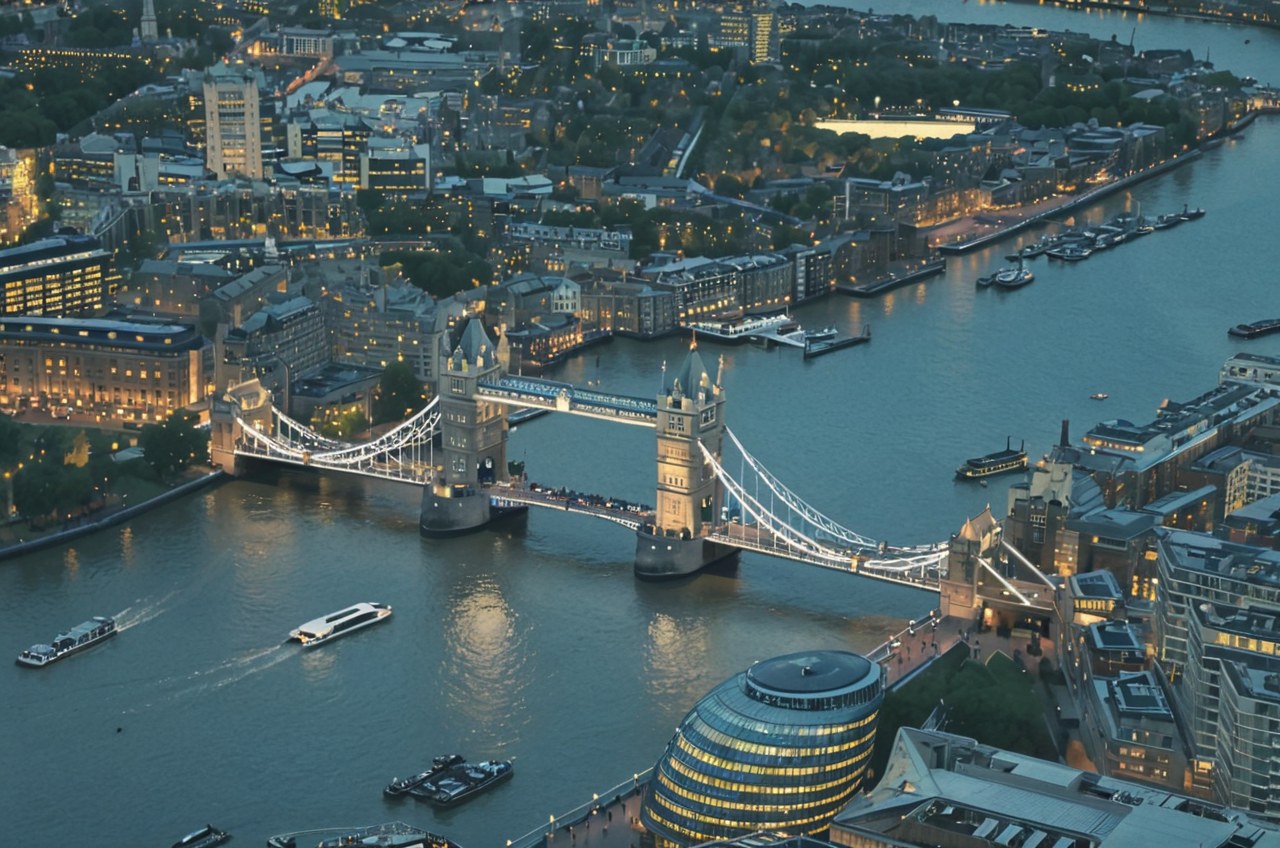 Tower Bridge London — AI-painted illustration