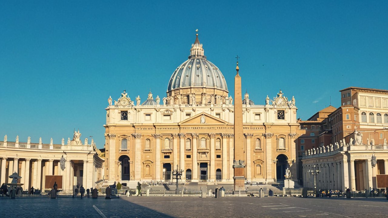 St. Peter's Basilica, Vatican City — AI-painted illustration